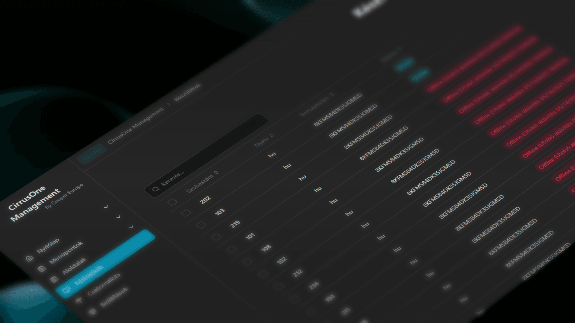 CirrusOne TV készülékkezelés